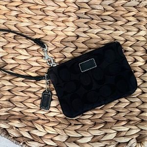 Coach black wristlet